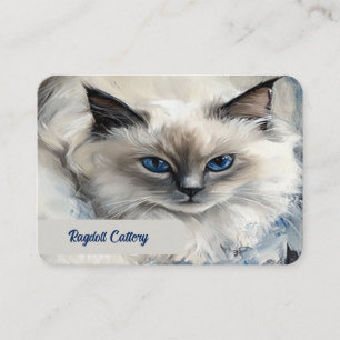 Elegante Custom Business Card für Ragdoll Cattery Visitenkarte