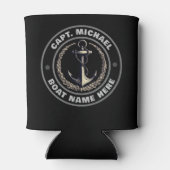 Elegante Custom Captain Boat Nautical Anchor Black Dosenkühler (Rückseite)