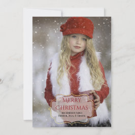 Elegante Custom Christmas Foto Card Feiertagskarte