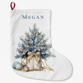 Elegante Custom Christmas Tree Gold Großer Weihnachtsstrumpf