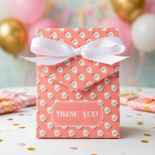 Elegante Custom Coral and Pearl Favor Box Geschenkschachtel