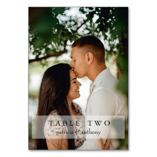 Elegante Custom Couple Foto Wedding Tischnummer
