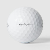 Elegante Custom Couple Names Callaway Warbird Golfball (Vorderseite)