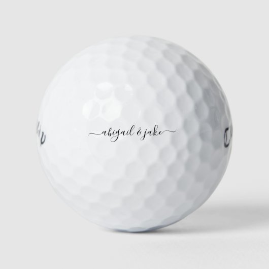 Elegante Custom Couple Names Callaway Warbird Golfball (Vorderseite)