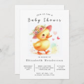 Elegante Custom Duck Baby Shower Einladung (Vorne/Hinten)