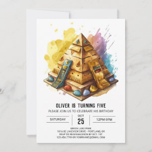 Elegante Custom Egyptian Pyramids Birthday Einladung