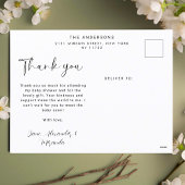 Elegante Custom Foto Baby Shower Vielen Dank Postkarte