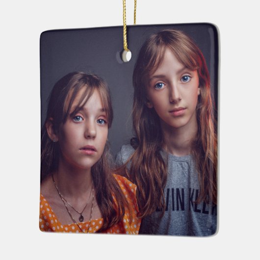 Elegante Custom Foto Keramik Keramikornament (Links)