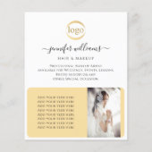 Elegante Custom Foto Logo Promocier Esthetician Flyer (Hinten)