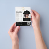 Elegante Custom Foto Logo Promocier Esthetician Flyer (Gruppe)