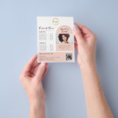 Elegante Custom Foto Logo Promocier Esthetician Flyer (Gruppe)