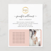 Elegante Custom Foto Logo Promocier Esthetician Flyer (Hinten)