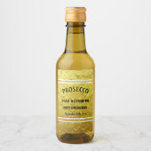 Elegante Custom Gold Geburtstag Hochzeit Mini Weinetikett (Vorderseite)