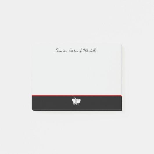 Elegante Custom Kitchen of Silverware Post it Note Post-it Klebezettel (Vorderseite)