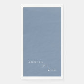 Elegante Custom Periwinkle Wedding Serviette (Vorderseite)