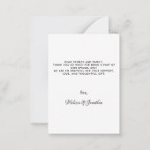 Elegante Custom Pet Foto Hund Hochzeit Vielen Dank Mitteilungskarte (Rückseite)