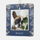 Elegante Custom Pet Watercolor Keramikornament (Links)