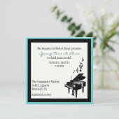 Elegante Custom Piano Erwägung Einladung (Stehend Vorderseite)