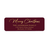 Elegante Custom Red and Gold Foil Frohe Weihnachte (Vorne)
