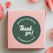 Elegante Custom Sage Green Danke Gastgeschenk Hoch Runder Aufkleber