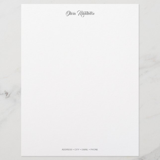 Elegante Custom Stationery Briefbogen (Vorderseite)