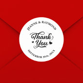 Elegante Custom Vielen Dank Liebe Gastgeschenk Hoc Runder Aufkleber