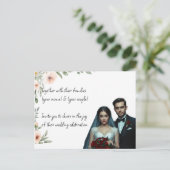 Elegante Custom Wedding Einladung Personalisiert Postkarte (Stehend Vorderseite)