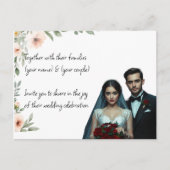 Elegante Custom Wedding Einladung Personalisiert Postkarte (Vorderseite)