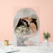 Elegante Custom Wedding Foto Arch Willkommen Acrylschild (Hochzeit)