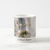 Elegante Custom Wedding Foto & Name Tasse (Mittel)