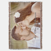 Elegante Custom Wedding Foto Throw Blanket Decke (Vorderseite Vertikal)