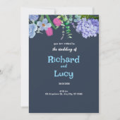 Elegante Custom Wedding Invitation Card Save The Date (Vorderseite)