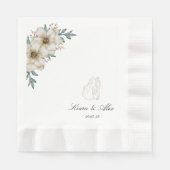 Elegante Custom Wedding Napkins - Personalisiert Serviette (Vorderseite)