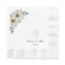 Elegante Custom Wedding Napkins - Personalisiert