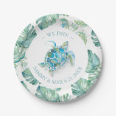 Elegante Custom Wedding Paper Teller Tropical (Vorderseite)
