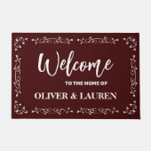 Elegante Custom Willkommen auf der Zuhause von | M Fußmatte (Vorderseite)