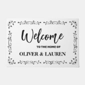 Elegante Custom Willkommen auf der Zuhause von | w Fußmatte (Vorderseite)