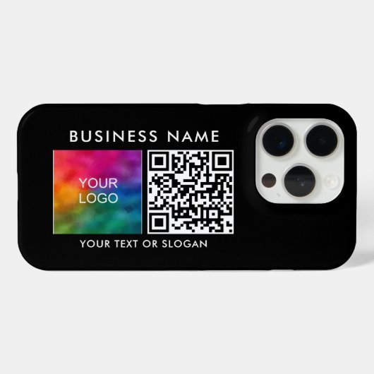 Elegante Custom Your QR Code Business Logo hier Case-Mate iPhone Hülle (Rückseite (Horizontal))
