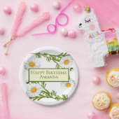 Elegante Cut Daisies Pappteller (Party)