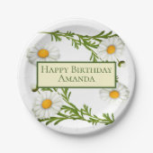 Elegante Cut Daisies Pappteller (Vorderseite)