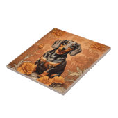 Elegante Dackel und Marigolds Fliese (Seite)