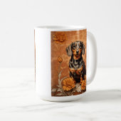Elegante Dackel und Marigolds Kaffeetasse (VorderseiteRechts)