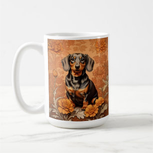 Elegante Dackel und Marigolds Kaffeetasse