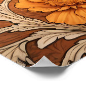 Elegante Dackel und Marigolds Poster (Ecke)