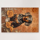 Elegante Dackel und Marigolds Puzzle (Horizontal)