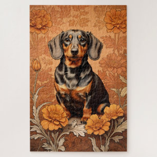 Elegante Dackel und Marigolds Puzzle