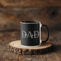 Elegante DAD Love You Schwarze Tasse