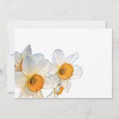 Elegante Daffodil Funeral Announcement Card Einladung (Rückseite)