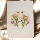 Elegante Dahlia Art Nouveau Wedding Einladung