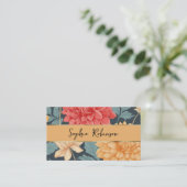 Elegante Dahlia Blume Business Card Rabattkarte (Stehend Vorderseite)